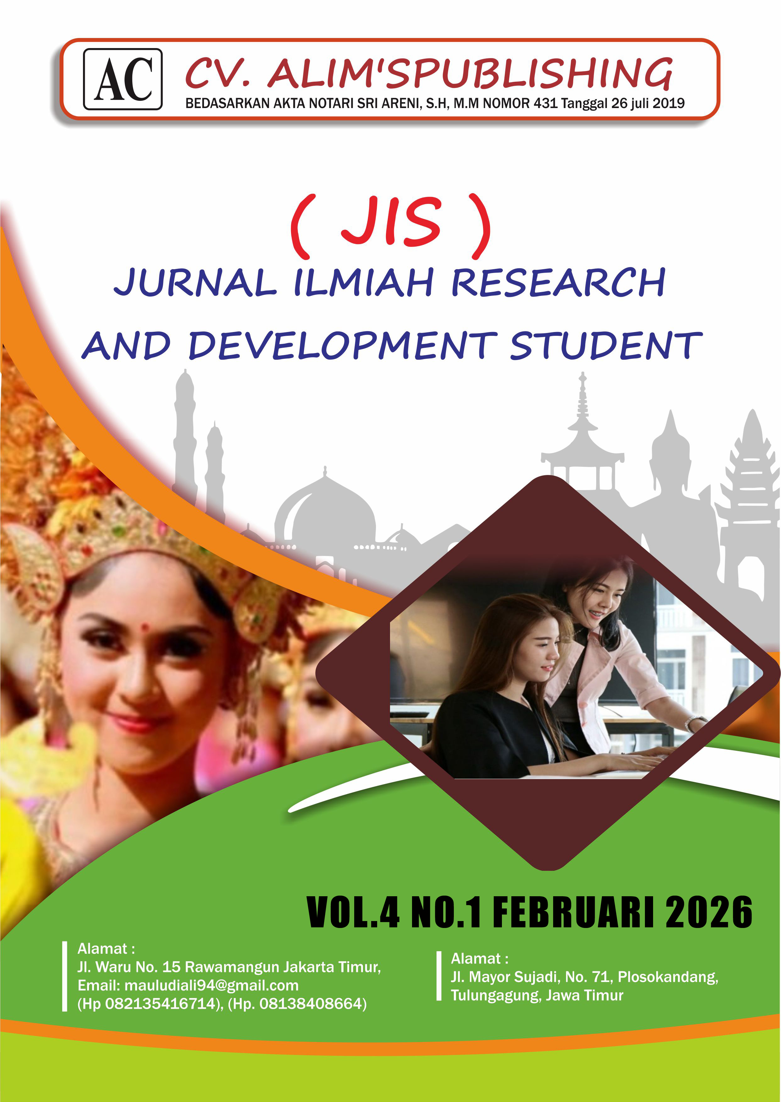 					View Vol. 4 No. 1 (2026): Februari : Jurnal Ilmiah Research and Development Student
				